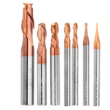 Drillpro 1-8mm 2 Flutes Tungsten Carbide End Mill Cutter HRC55 AlTiN Coating CNC End Mill Tool