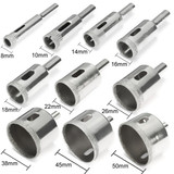 10pcs Diamond Hole Saw Set Tile Ceramic Glass Porcelain Marble 8mm-50mm Hole Saw Drill Bit