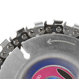 Drillpro 4 Inch Grinder Chain Disc 22mm Arbor 22 Tooth Wood Carving Disc For 115/125mm Angle Grinder