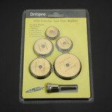 Drillpro SW-B2 6pcs HSS Circular Saw Blades Set Titanium Coated Saw Blade for Rotary Tools