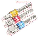 Drillpro 3Pcs Power Screwdriver Extension Bar Adapter 1/4 Inch Hex Shank Power Screwdriver Driver Socket Bit