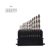 Drillpro M42 HSS Twist Drill Bit Set 3 Edge Head 8% High Cobalt Drill Bit for Stainless Steel Wood Metal Drilling