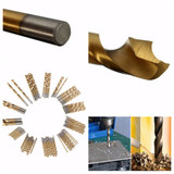 100pcs 1.5mm - 10mm Titanium Coated Drill Bit Set High Speed Steel Manual Twist Drill Bits