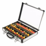 35pcs 1/4 Inch Router Bit Set Tungsten Carbide Woodworking Cutter Rotary Tool