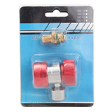 A/C R134a Low/High Quick Connect Adapter Coupler 90-degree Air-Conditioning Extractor Valve Core