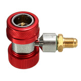 A/C R134a Low/High Quick Connect Adapter Coupler 90-degree Air-Conditioning Extractor Valve Core