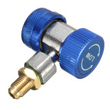A/C R134a Low/High Quick Connect Adapter Coupler 90-degree Air-Conditioning Extractor Valve Core