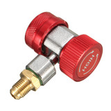 A/C R134a Low/High Quick Connect Adapter Coupler 90-degree Air-Conditioning Extractor Valve Core
