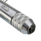 Drillpro T Handle Ratchet Tap Wrench with 5pcs M3-M8 Machine Screw Thread Metric Plug Tap