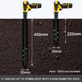 5x22/5x45cm Garden Auger Small Earth Planter Drill Bit Post Hole Digger Earth Planting Auger Drill Bit for Electric Drill