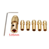 Drillpro 8pcs 0.5-3mm Small Electric Drill Bit Collet Twist Drill Chuck Tool for 3.17/5.05mm Shank