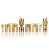 Drillpro 8pcs 0.5-3mm Small Electric Drill Bit Collet Twist Drill Chuck Tool for 3.17/5.05mm Shank