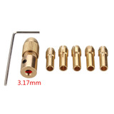 Drillpro 8pcs 0.5-3mm Small Electric Drill Bit Collet Twist Drill Chuck Tool for 3.17/5.05mm Shank