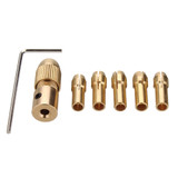 Drillpro 8pcs 0.5-3mm Small Electric Drill Bit Collet Twist Drill Chuck Tool for 3.17/5.05mm Shank
