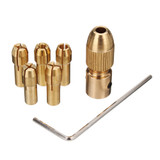 Drillpro 8pcs 0.5-3mm Small Electric Drill Bit Collet Twist Drill Chuck Tool for 3.17/5.05mm Shank