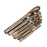 Drillpro M3-M10 HSS Co M35 Machine Sprial Flutes Taps Metric Screw Tap Right Hand Thread Plug Tap Drill