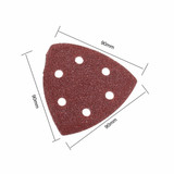 50pcs 90mm 40-180 Grit Sanding Sheets Triangle Sander Grinder Backing Paper Pads