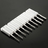 Drillpro DB-M3 10pcs 1.3mm-3.175mm Carbide End Mill Engraving Bits for CNC PCB Rotary Burrs