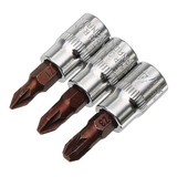 Drillpro 1/4 Inch Drive Sockets Set S2 Alloy Metric Screwdriver Bit Sockets Hex/Slotted/Phillips/Pozi/Torx