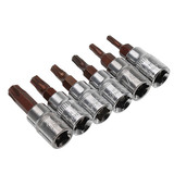 Drillpro 1/4 Inch Drive Sockets Set S2 Alloy Metric Screwdriver Bit Sockets Hex/Slotted/Phillips/Pozi/Torx