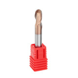 Drillpro R0.5-3mm 2 Flutes Ball Nose HRC58 AlTiN Coating End Mill Cutter Tungsten Carbide CNC Tool