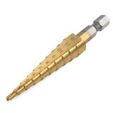 Doersupp 3Pcs 3-12m/4-12mm/4-20mm Step Drill Bits Titanium Coated Step Drill Bits Set Doersupp 3Pcs 3-12m/4-12mm/4-20mm Step Drill Bits Titanium Coated Step Drill Bits Set