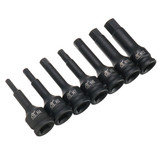7pcs 3/8 Inch Metric Hex Driver Impact Socket Bit Set