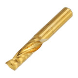 Drillpro 6mm Shank Single Flute 12/15/17/22mm End Mill Cutter Titanium Coated Spiral Drill CNC Bit