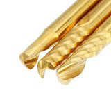 Drillpro 6mm Shank Single Flute 12/15/17/22mm End Mill Cutter Titanium Coated Spiral Drill CNC Bit