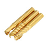 Drillpro 6mm Shank Single Flute 12/15/17/22mm End Mill Cutter Titanium Coated Spiral Drill CNC Bit