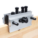 Woodworking Self Centering Doweling Jig Aluminum Alloy Dowel Drill Guide