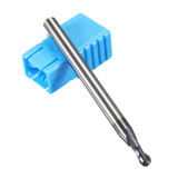 Drillpro DB-M12 6pcs R0.5-3mm Nitrogen Coated 2 Flutes Ball Nose End Mill Cutter Set CNC Tool