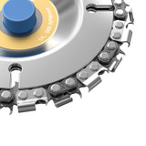 Drillpro 2pcs 4 Inch Grinder Chain Disc 22 Tooth Wood Carving Disc For 100/115 Angle Grinder