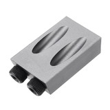 Grey Pocket Hole Jig with Dowel Drill Set Woodworking Joint Tool Woodworking Guide Locator