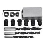 Grey Pocket Hole Jig with Dowel Drill Set Woodworking Joint Tool Woodworking Guide Locator