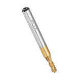 Drillpro 6pcs 2-6mm Titanium Coating HSS 4 Flute End Mill Cutter 6mm Shank CNC Drill Bit Set