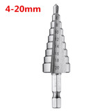 Drillpro 4-12/20/32mm HSS Hex Shank Step Drill Bit High Step Steel Hole Cutter