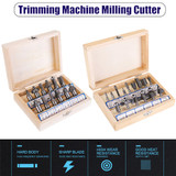 12/15pcs Silver Router Bit Set Tungsten Carbide Woodworking Cutter Rotary Tool