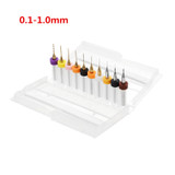 Drillpro 10pcs Titanium Coated Tungsten Carbide Micro PCB Drill Bits Set for PCB Circuit Board