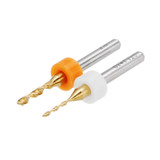 Drillpro 10pcs Titanium Coated Tungsten Carbide Micro PCB Drill Bits Set for PCB Circuit Board