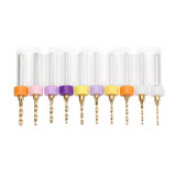 Drillpro 10pcs Titanium Coated Tungsten Carbide Micro PCB Drill Bits Set for PCB Circuit Board