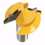 Drillpro RB30 Small Lock Miter Router Bit 45° 1/2 Inch Shank Tenon Cutter for Woodworking