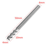 Drillpro 10pcs 4mm HRC58 3 Flutes End Mill Cutter Tungsten Carbide CNC Milling Cutter Tool for Aluminum