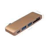 Multifunction USB Hub Type-C to Type-C USB 3.0 2Ports TF SD Card Reader for Laptop PC