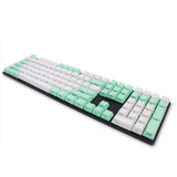 104 Key PBT OEM Profile Thick Side Printed Keycaps for Cherry MX Switches Keyboard  (Blue 104 Key)