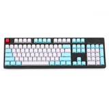 104 Key PBT OEM Profile Thick Side Printed Keycaps for Cherry MX Switches Keyboard  (Blue 104 Key)