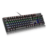E-element Z88 104 Key NKRO USB Wired RGB Backlit Mechanical Gaming Keyboard Outemu Blue Switch (Black)