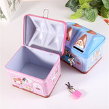 Cute Kids Stationery Gift Creative House Design Piggy Bank Money Saving Parts Storage Box