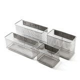 Wire Mesh Magnetic Storage Basket Tray Metal Desk Storage Organizer For Refrigerator Whiteboard