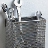 Wire Mesh Magnetic Storage Basket Tray Metal Desk Storage Organizer For Refrigerator Whiteboard